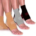 Produktbild: EVOLUXO Fußgelenk-Bandage Fussbandage zur Schmerzlinderung Kompressionssocken Sportbandage Beige (1 Stück)
