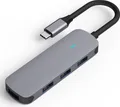 Produktbild: MMOBIEL USB-C auf 4x USB-A Adapter Hub Splitter für Macbook etc. - USB 3.0 - Aluminium