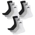 Produktbild: adidas CUSHIONED CREW Tennissocken Sportsocken Damen Herren Unisex 9 Paar, Farbe:032 - grey melange, Socken & Strümpfe:46-48