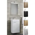Produktbild: VCM 3-tlg Set Waschplatz für Gäste WC Gästebad Waschtisch Toilette Badmöbel Badezimmer Set - Slito SP