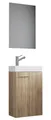 Produktbild: VCM Badmöbel-Set 3-tlg Gäste WC Waschplatz Waschtisch Slito Spiegel, (Komplett-Set, 3-St., 1x Unterschrank 1x Waschbecken 1x Spiegel)