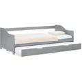 Produktbild: Homestyle4u Ausziehbett, Grau, Holz, Kiefer, 90x200 cm, Kinder- & Jugendzimmer, Jugendmöbel, Jugendbetten