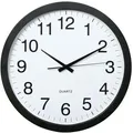 Produktbild: Hama Wanduhr Aruba, Kunststoff, analog, Quarzuhr, Ø 40 cm, schwarz, lautlos