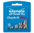 Produktbild: Wilkinson Duplo II 2 Plus Rasierklingen Ersatzklingen mit Aloe Strip, 10er Pack