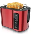 Produktbild: Arendo Toaster Wärmeisoliertes Doppelwandgehäuse, Display mit Restzeitanzeige, 2 kurze Schlitze, für 2 Scheiben, 800 W, Touchpanel, Brötchenaufsatz, 7 Bräunungsgrade