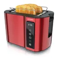 Produktbild: Arendo Toaster Wärmeisoliertes Doppelwandgehäuse, Display mit Restzeitanzeige, 2 kurze Schlitze, für 2 Scheiben, 800 W, Touchpanel, Brötchenaufsatz, 7 Bräunungsgrade, Brotscheibenzentrierung