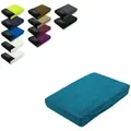 Produktbild: EXKLUSIV HEIMTEXTIL Frottee Spannbettlaken 60 - 70 x 140 cm Petrol 80% Baumwolle 20% Polyester  Öko - Tex Zertifiziert Bed-Sheet Bettlaken Spannbetttu