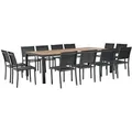 Produktbild: Oviala Gartenset, Braun, Metall, 1 Tisch und 12 Stühle, 12-Sitzer, Rechteckig,rechteckig, Gartenmöbel, Gartenmöbel-Sets