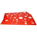 Produktbild: 4er Set Tischset rot mit weißen Punkten 45 x 32 cm