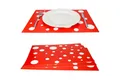 Produktbild: MamboCat Platzset 4er Set Tischset rot mit weißen Punkten 45 x 32 cm