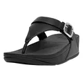 Produktbild: Fitflop Damen Lulu Adjustable Leder Toe-Post Sandalen, Schwarz, 39 EU