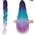 Produktbild: soulima Kunsthaar-Extension Haarverlängerung Zopf, ideal zum Stylen mit Föhn, Glätteisen oder Lockenstab bunt