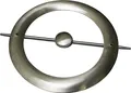 Produktbild: Gardinia Dekoring mit Stab und Magnet, Zum Drapieren von Gardinen und Vorhangstoffen, Ø 18 cm, Metall, Edelstahl-Optik