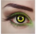 Produktbild: aricona Motivlinsen Dämon Kontaktlinsen gelb schwarze Halloween Kontaktlinsen farbig, ohne Stärke, 2 Stück