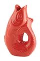 Produktbild: Gift Company Vase Monsieur Carafon L, Dekovase in Fisch-Form, Steingut, Coral Red, 30.7 cm, 1087405003