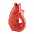 Produktbild: Gift Company Vase Monsieur Carafon L, Dekovase in Fisch-Form Steingut, Coral Red
