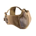Produktbild: OneTigris Airsoft Maske Faltbare halbe Mesh Gesichtsmaske Gesichtsschutz mit Gehörschutz (Khaki)