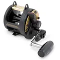 Produktbild: SHIMANO TLD 2-Gang herkömmlichen Spule, Unisex - Erwachsene, TLD30IIA (20lbs/800yds), Shimano Gold, Graphitschwarz.