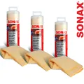 Produktbild: 3x SONAX AutopflegeTuch PLUS Autopflegetuch Trockentuch Trockenleder