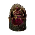 Produktbild: Nemesis Now Arboreal U5287S0 Dekofigur, schlüpfender roter Drache im Baumstamm, Grün, 10,8 cm