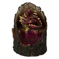 Produktbild: Nemesis Now Arboreal Hatchling Red Dragon in Tree Trunk Light Up Figurine, Green