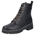 Produktbild: Rieker Schnürstiefelette Schnürboots, Plateauboots, Profilsohle, mit Innenreißverschluss schwarz 38 EU