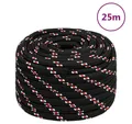 Produktbild: vidaXL Seil, Bootsseil Schwarz 20 mm 25 m Polypropylen