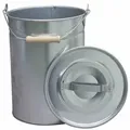 Produktbild: Ascheeimer verzinkt 16l Größe 1, mit Deckel, silber (1 Stück)