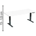 Produktbild: Geramöbel Schreibtisch Elevate Basic, weiß / anthrazit, elektrisch höhenverstellbar, 160 x 73-123 x 80cm