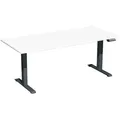 Produktbild: Elektro-Hubtisch Elevate Basic, 800 x 1600 mm, weiß/anthrazit - Weiß/Grau