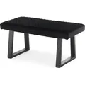 Produktbild: CLIPOP Gepolsterte Sitzbank, Samt Fußbank, für Esszimmer, Flur, Schwarz - Schwarz