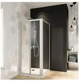 Produktbild: Falttür Breuer Fara 4 90 cm Klarglas Profilfarbe silber matt - Silber