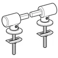 Produktbild: GEBERIT 598035000 Scharniere passend zu WC-Sitz 574410