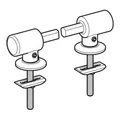 Produktbild: Geberit Scharniere Absenkautomatik, verchromt, für WC-Sitz