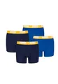 Produktbild: PUMA Boxershorts Jungen Kinder Unterhose Unterwäsche 4 er Pack, Farbe:740 - Yellow/Blue, Bekleidung:140