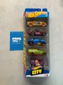 Produktbild: Hot Wheels Geschenkset City  JBJ75 Neu OVP 5 Fahrzeuge Mattel Dodge Charger
