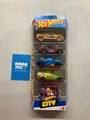 Produktbild: Hot Wheels Geschenkset City JBJ75 OVP 5 Fahrzeuge Mattel plus Extra