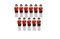 Produktbild: Charlsten Kickertisch 11 Kickerfiguren 16 mm rot-schwarz Komplett Set (1-tlg)