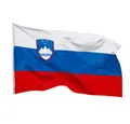 Produktbild: PHENO FLAGS Flagge Slowenien Flagge - Slowenienfahne 90 x 150 cm, Strapazierfähige Fahne für Fahnenmast, mit 2 Ösen
