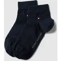 Produktbild: Tommy Hilfiger Sneaker-Socken aus Baumwoll-Mix im 2er-Pack Modell '2ER QUARTER' in Dunkelblau, Größe 39/42