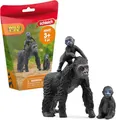 Produktbild: SCHLEICH WILD Life | Gorilla Familie 42601 | Gorillamutter mit 2 Babys | detailgetreue Tierfiguren | Geschenkidee für Jungen & Mädchen | Deko für Geburtstag | Spielfigur ab 3 Jahre | Set aus 3 Teilen