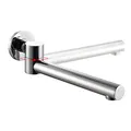 Produktbild: Wanneneinlauf 1/2 Zoll Badewanneneinlauf 180° Schwenkbarer Wannenarmatur Messing Wandmontage Wanneneinlauf Badewanne, 240 mm Einlauf Zulauf, Chrome Finish, Einzelloch