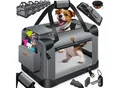 Produktbild: LOVPET® Hundebox Hundetransportbox faltbar Inkl.Hundenapf Transporttasche Hundetasche Transportbox für Haustiere, Hunde und Katzen Haustiertransportbox