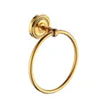 Produktbild: Luxus Handtuchhalter Handtuchring Handttuchauhänger Handtuchstange Badaccessoire Messing - Gold, poliert, edel, elegant, rostfrei (Design 2: Verona)