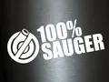 Produktbild: Plott Aufkleber 100% Sauger Turbo Sticker Tuning Autoaufkleber Shocker Fun