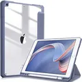 Produktbild: Fintie Hybrid Hülle für 10.2 Zoll iPad 9. Generation 2021/8. Gen 2020/7. Gen 2019 mit Stifthalter - Stoßfeste Schutzhülle mit transparenter Hartschale auf der Rückseite, Lavendelgrau
