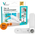 Produktbild: Vlippy Tür- & Fensterstopper 2er-Set weiß - Weiß