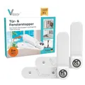 Produktbild: Tür & Fensterstopper 2 Stück | Verhindert das Zuschlagen von Fenstern & Türen...