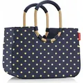 Produktbild: reisenthel shopping loopshopper L - Einkaufstasche mit Bügel 46 cm (frame metallic dots blue) - Dunkelblau