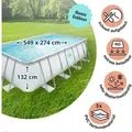 Produktbild: Summer Waves Elite Frame Pool hellgrau rechteckig 549 x 274 x 132 cm solo (3000158) - Polygroup